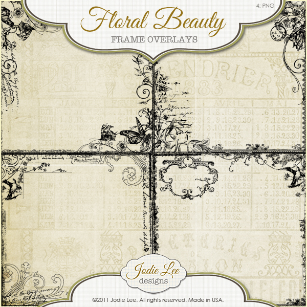 Floral Beauty Transparent Overlays