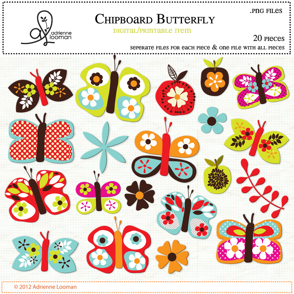 Chipboard butterflies