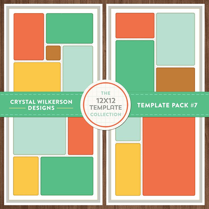 Crystal's 12x12 Template Collection - Template Pack #7