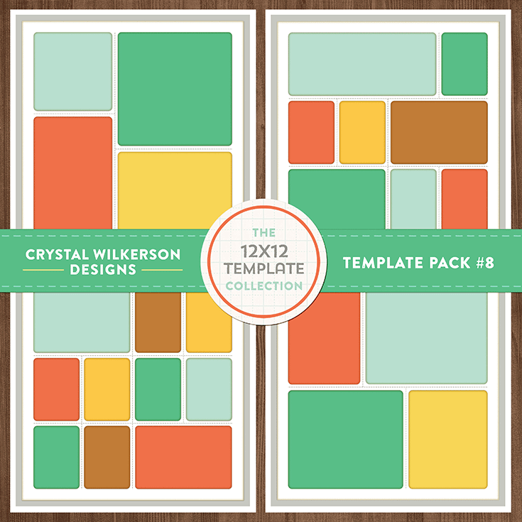 Crystal's 12x12 Template Collection - Template Pack #8