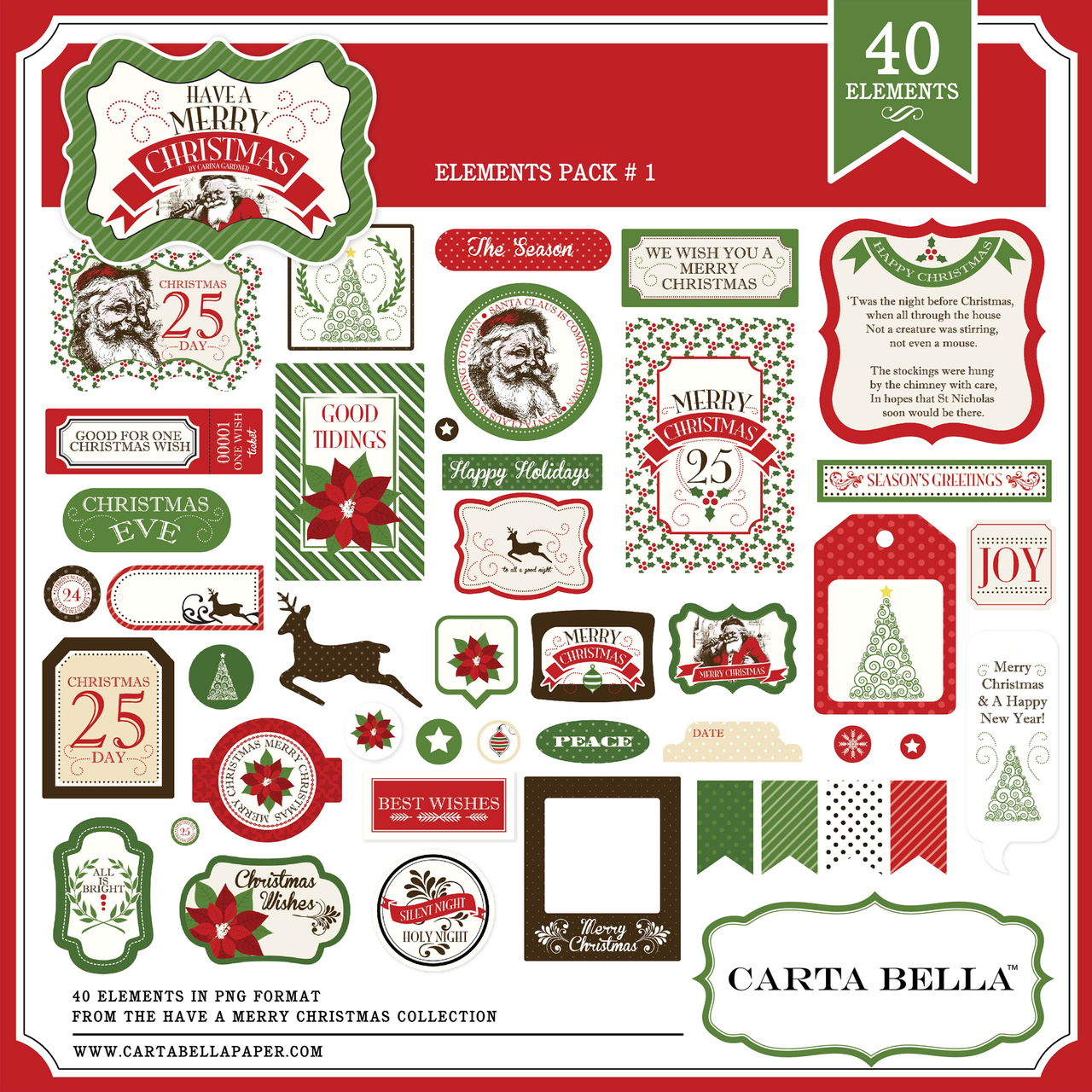 Carta Bella - A Wonderful Christmas Collection - Collection Kit