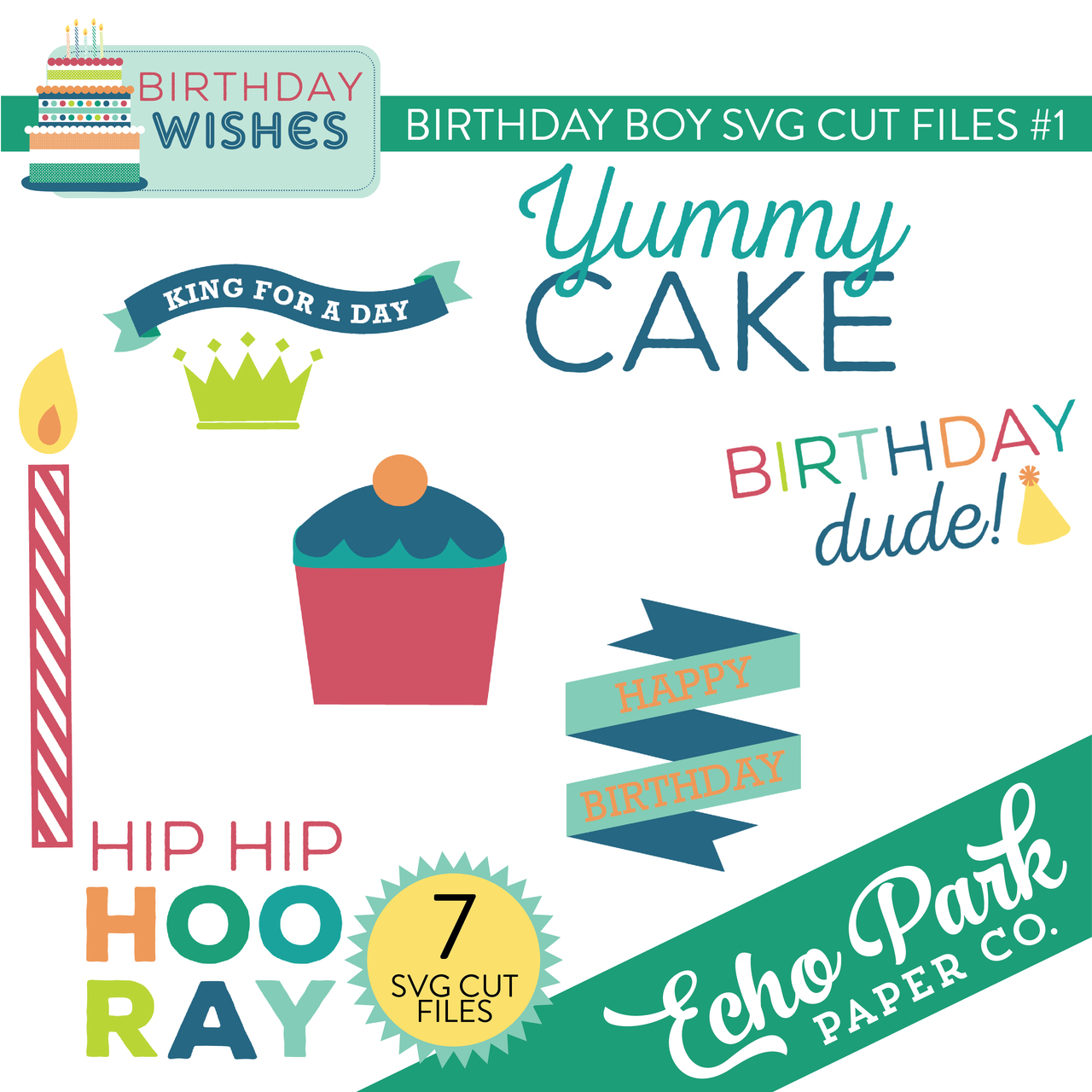 Download Birthday Wishes Boy SVG Cut Files #1 - Snap Click Supply Co.