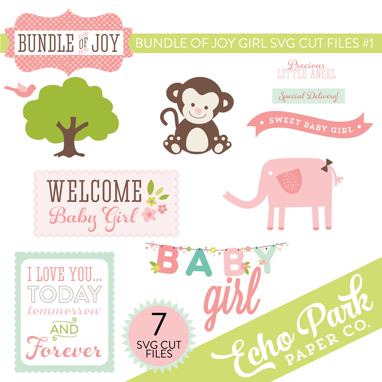 Bundle of Joy - Girl SVG Cut Files #1