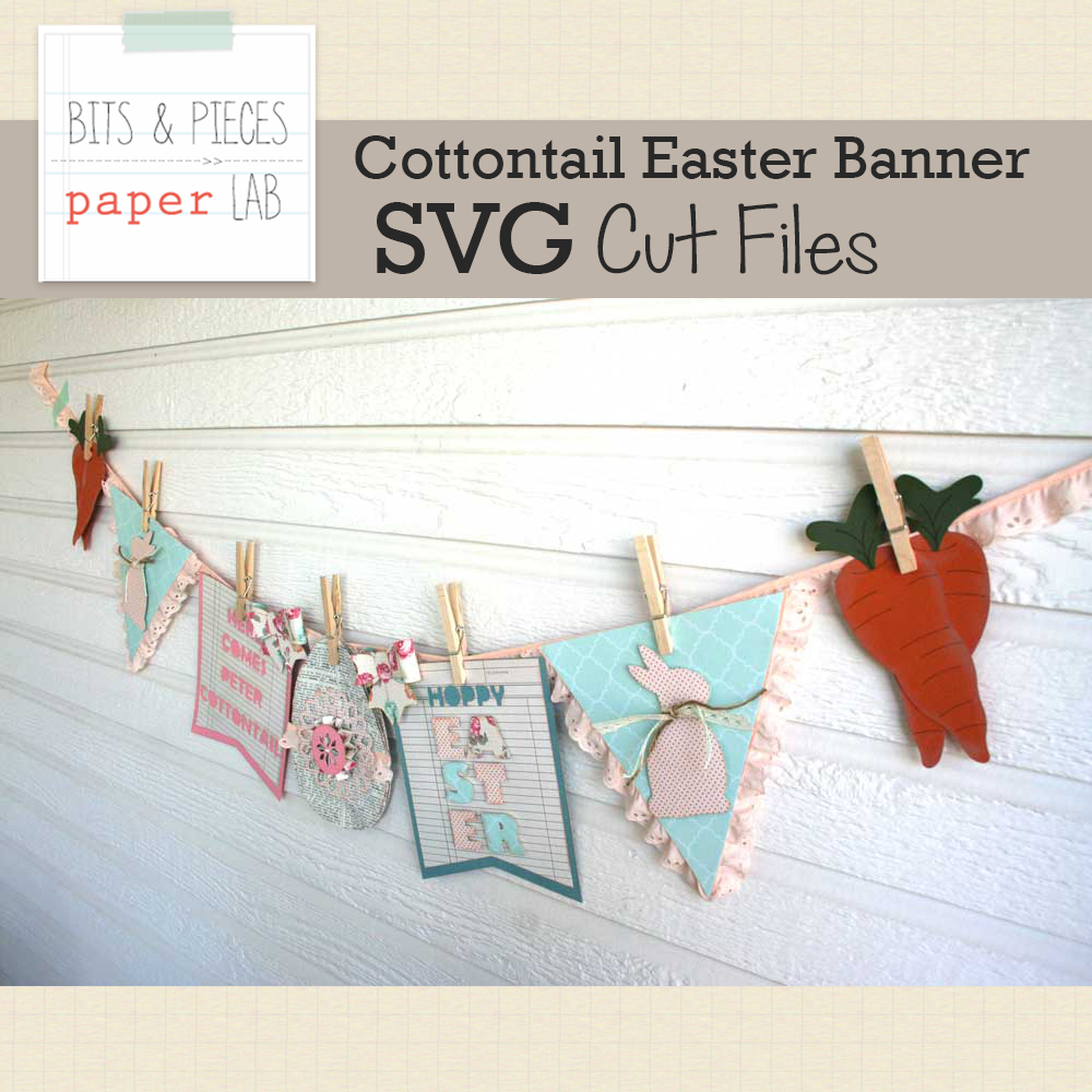 Cottontail Easter Banner SVG Cut File