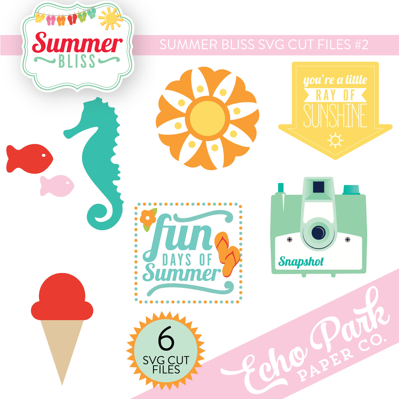 Summer Bliss SVG Cut Files #2