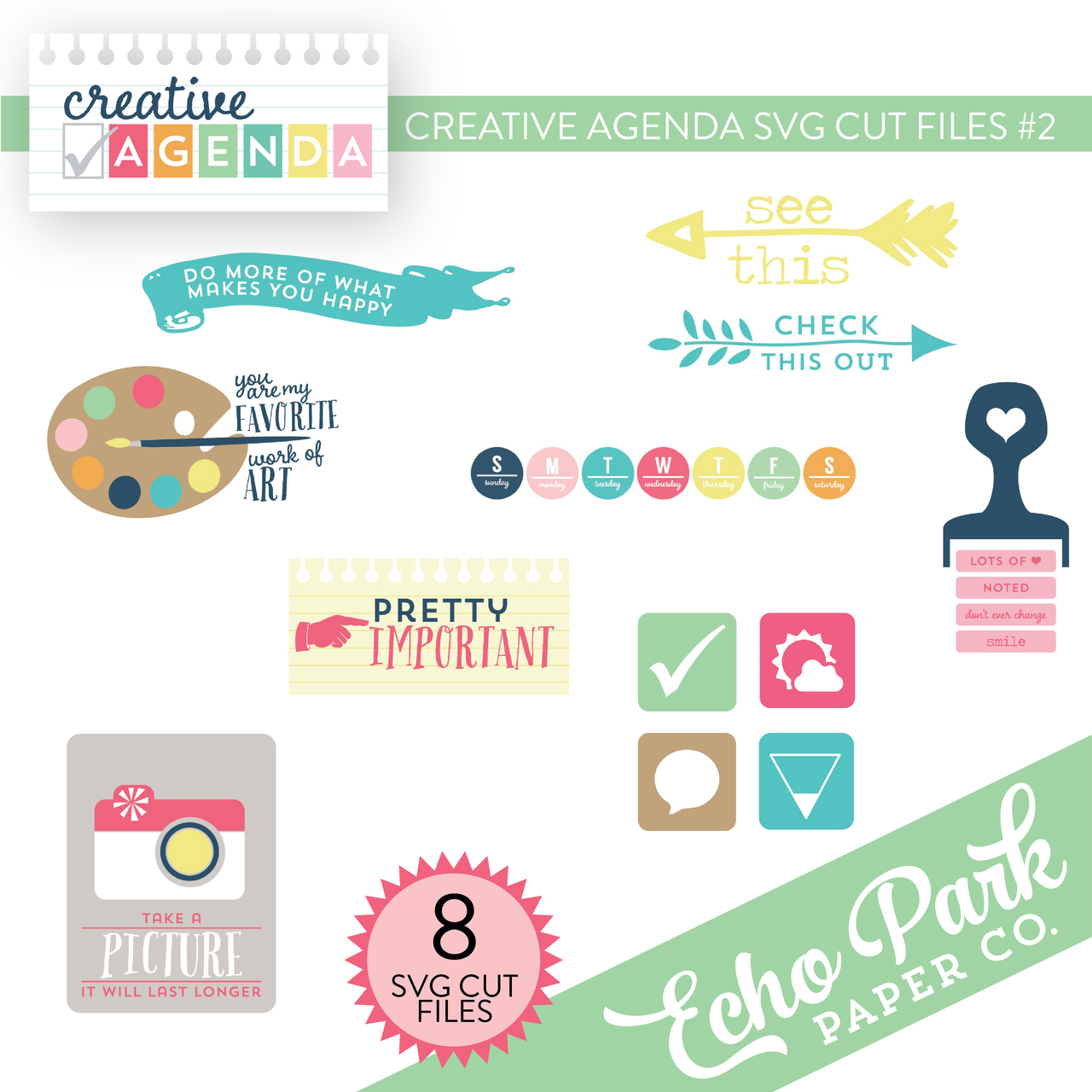 Creative Agenda SVG Cut Files #2