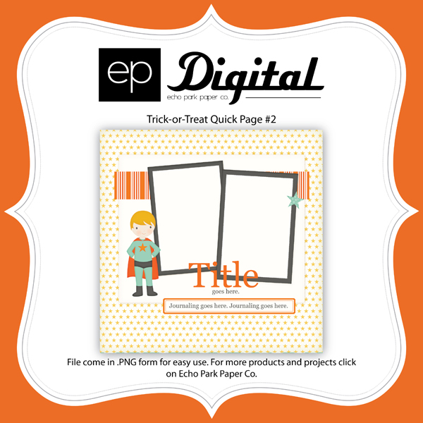 Tricks & Treats Quick Page Layout #2