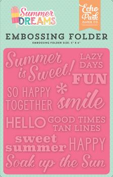 Summer Dreams Embossing Folder - Summer is Sweet