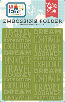 Go See Explore Embossing Folder - Explore