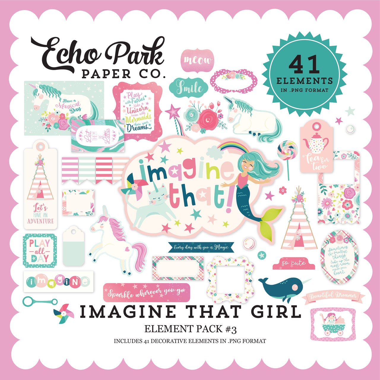 Imagine That Girl Element Pack #3 - Snap Click Supply Co.