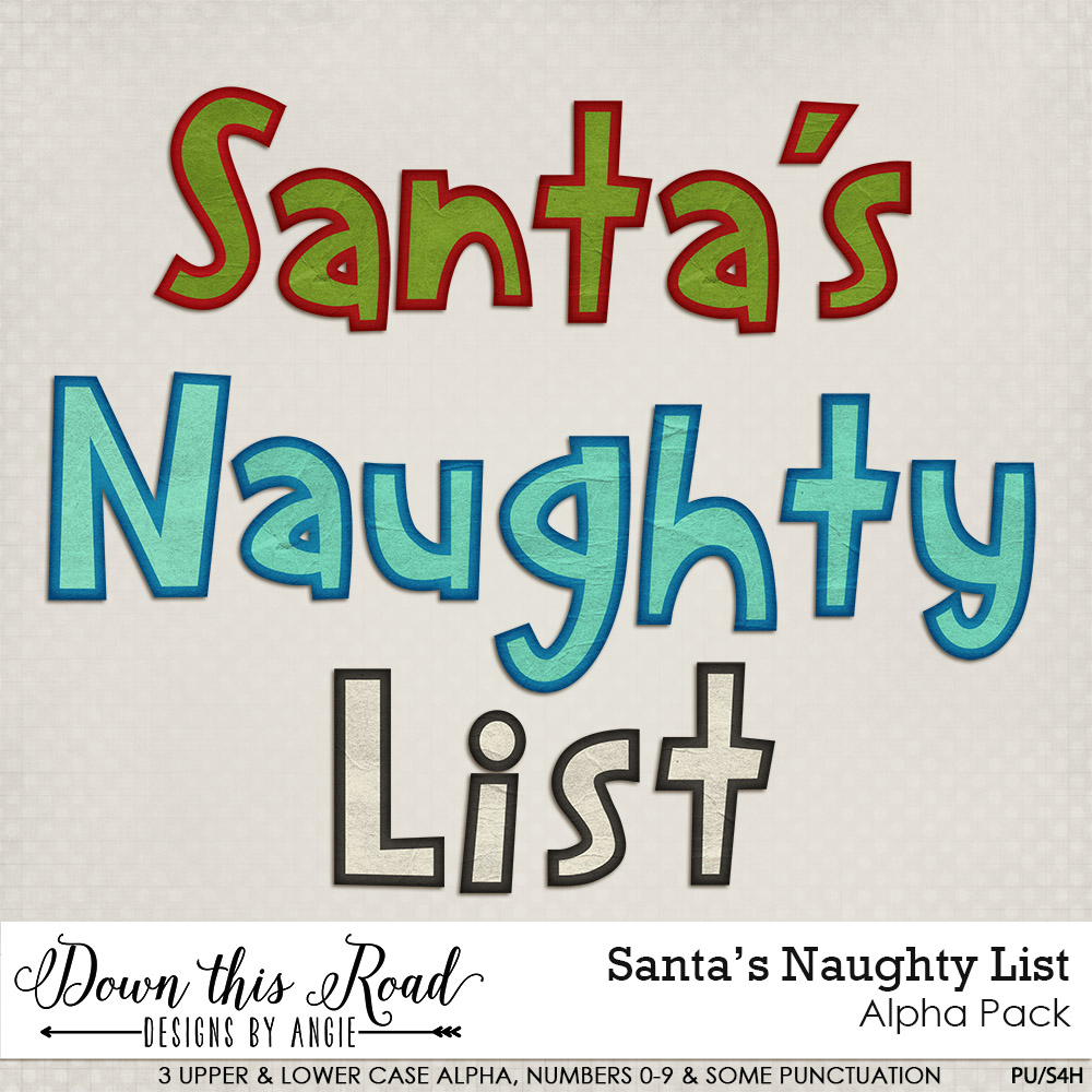 Santa's Naughty List Alpha Pack - Snap Click Supply Co.