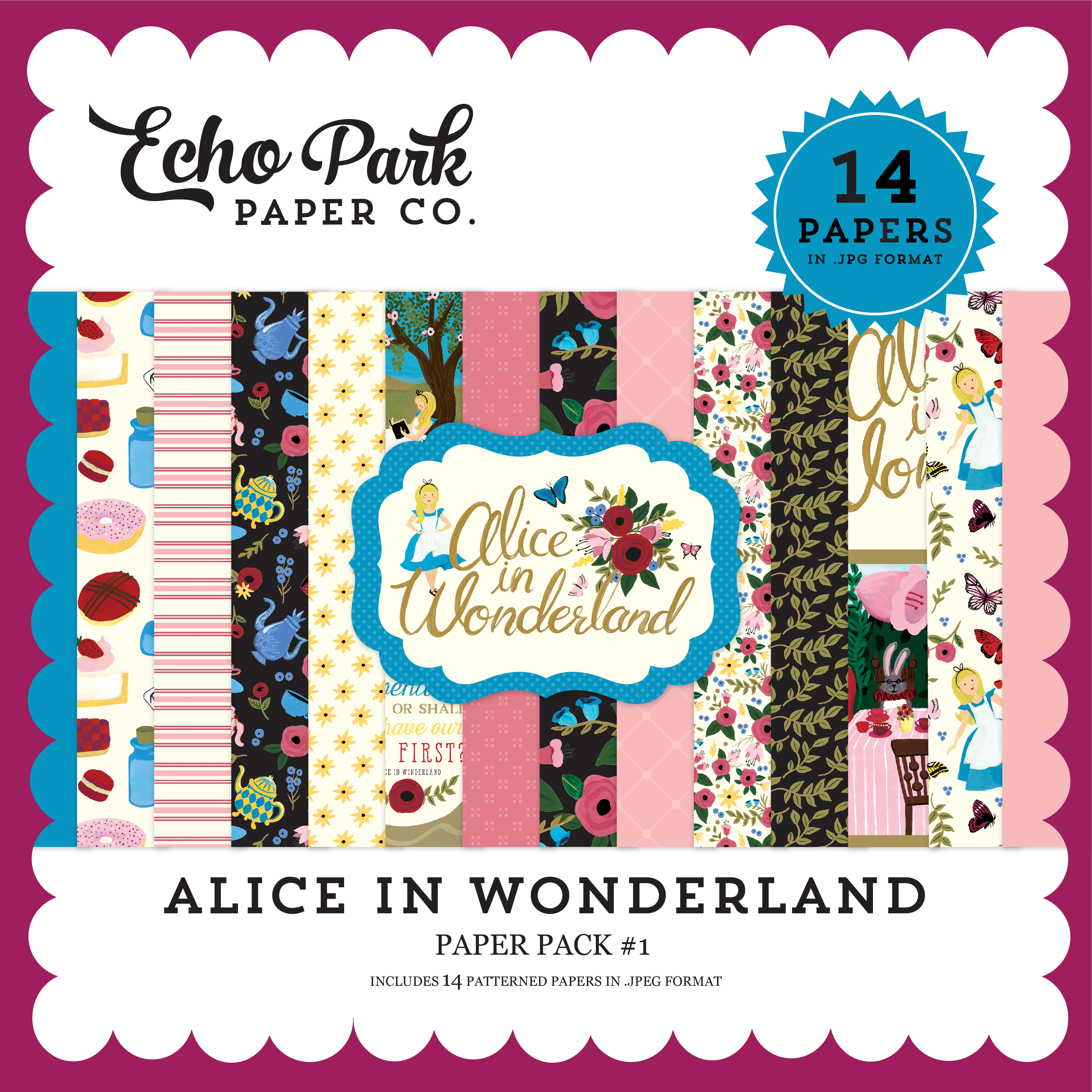 Alice In Wonderland Paper Pack #1