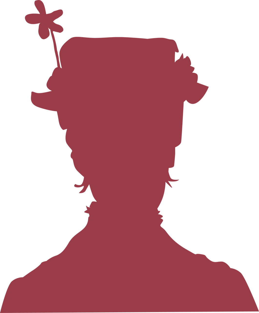 Mary Poppins Silhouette SVG Cut File