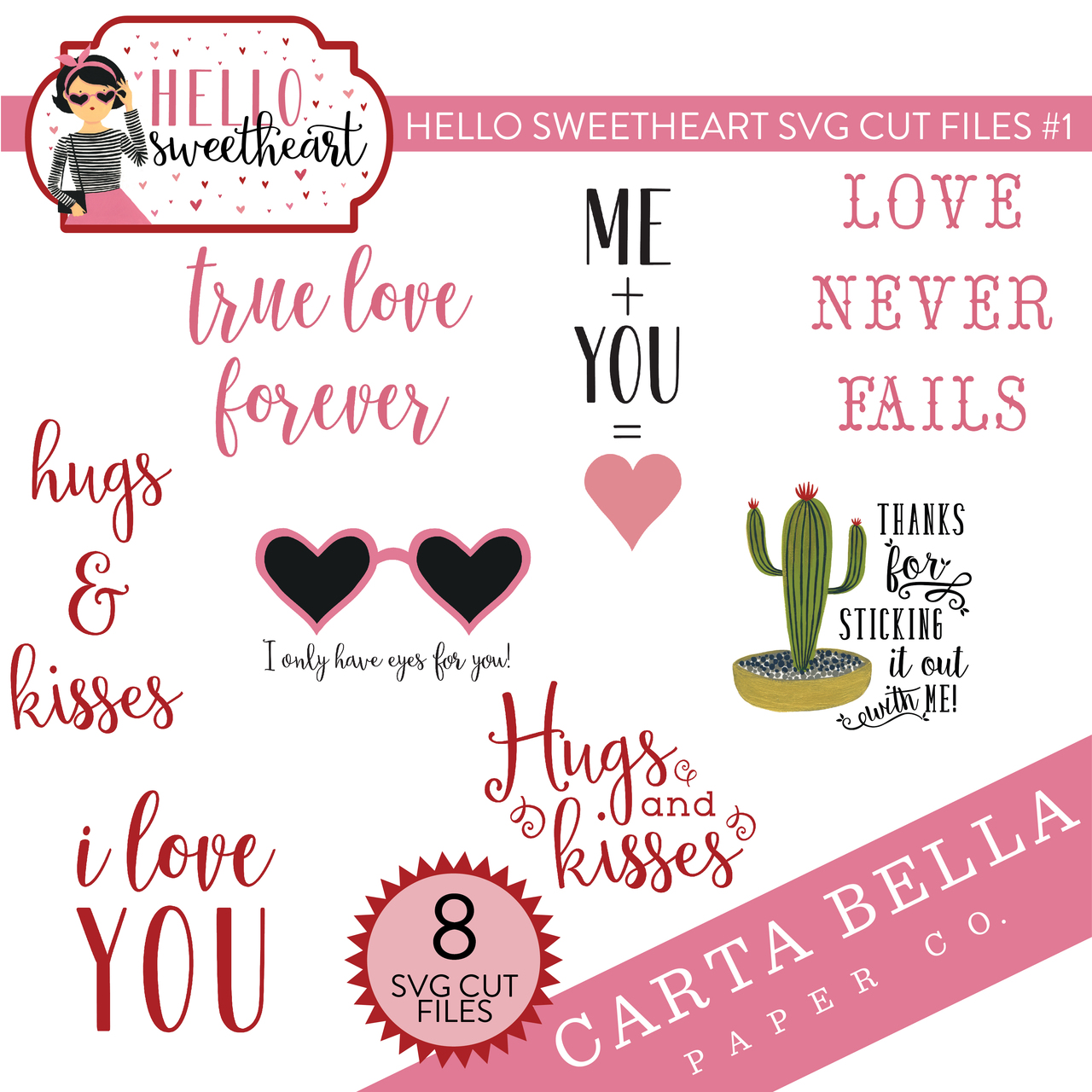 Hello Valentine Paper Pack #2 - Snap Click Supply Co.