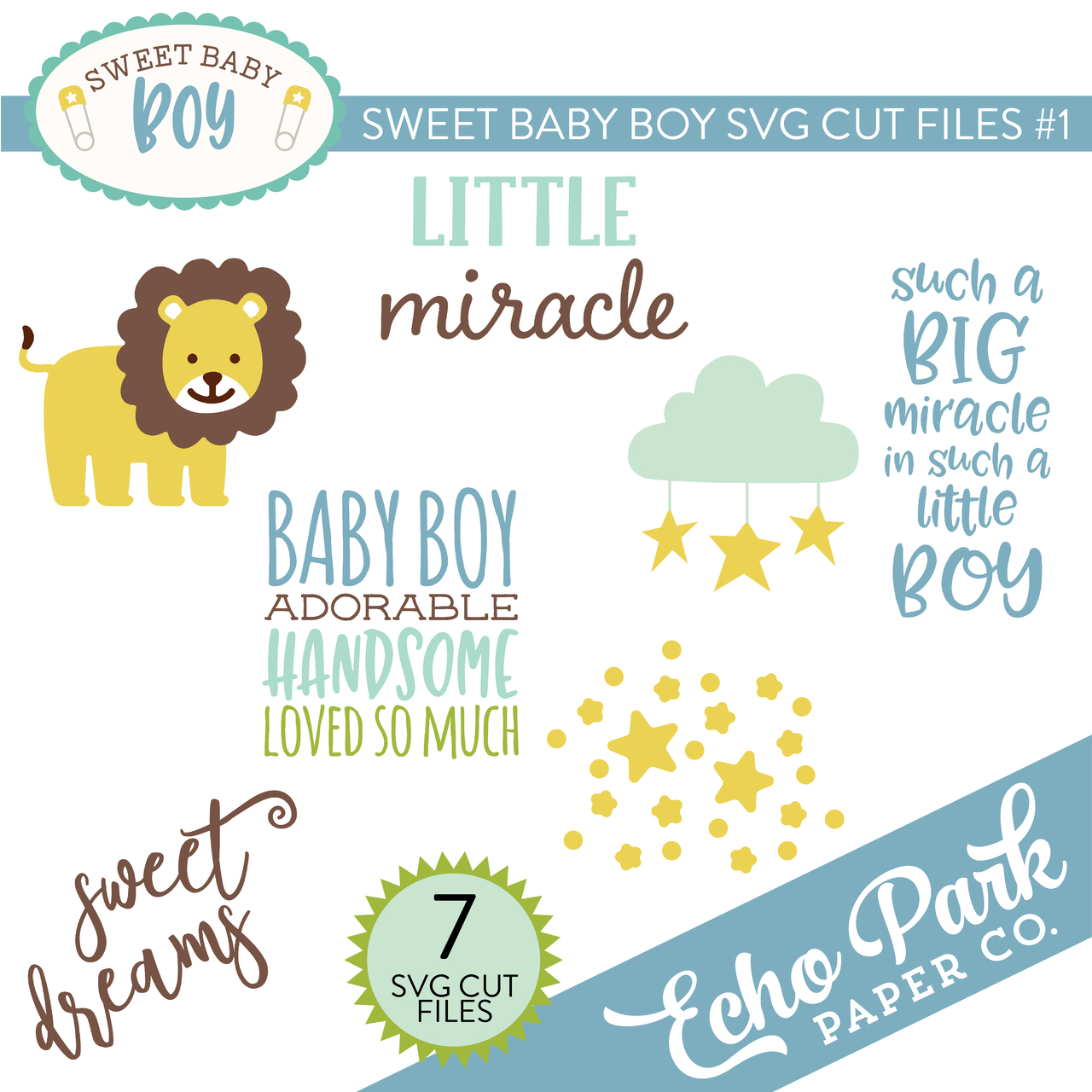 Sweet Baby Boy Svg Cut Files 1 Snap Click Supply Co