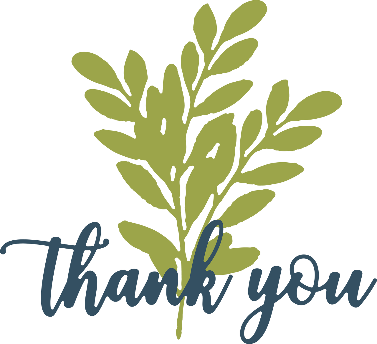 Thank You Leaves SVG Cut File - Snap Click Supply Co.
