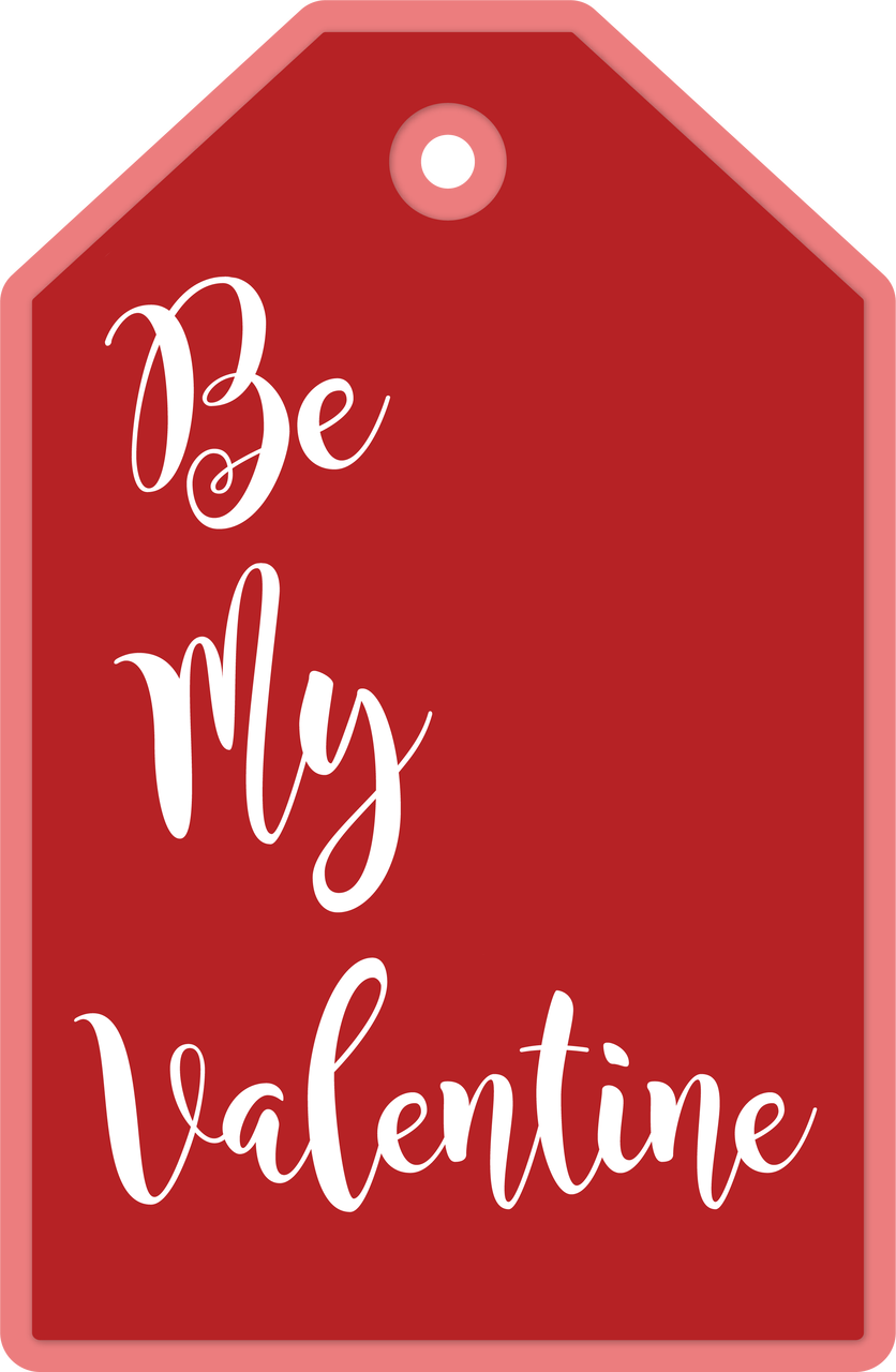 Be My Valentine Tag SVG Cut File