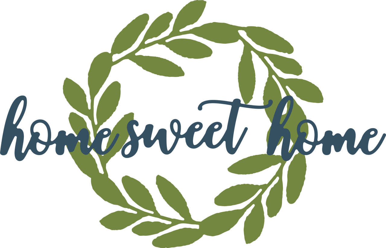 Home Sweet Home Wreath SVG Cut File - Snap Click Supply Co.