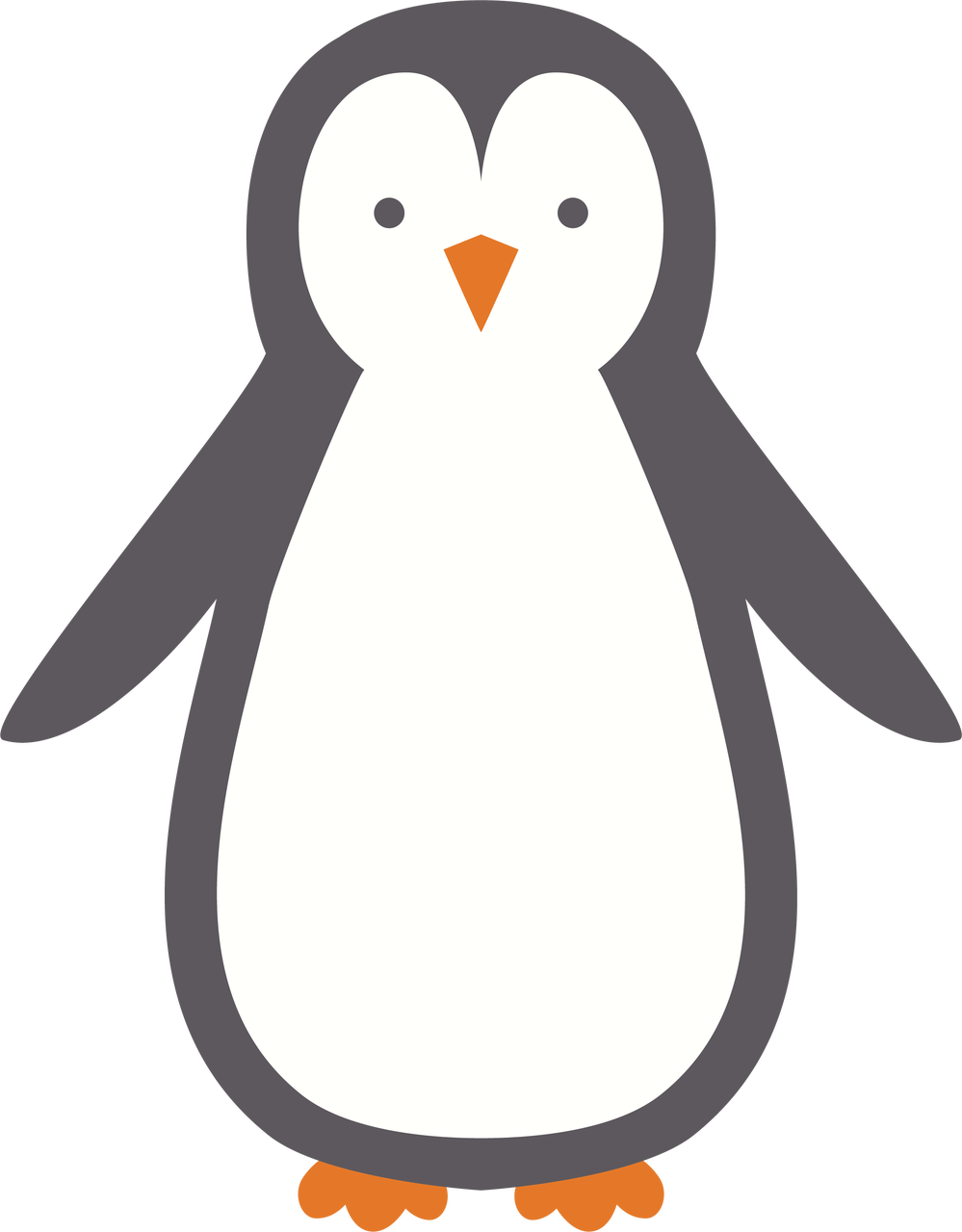 Penguin #2 SVG Cut File - Snap Click Supply Co.