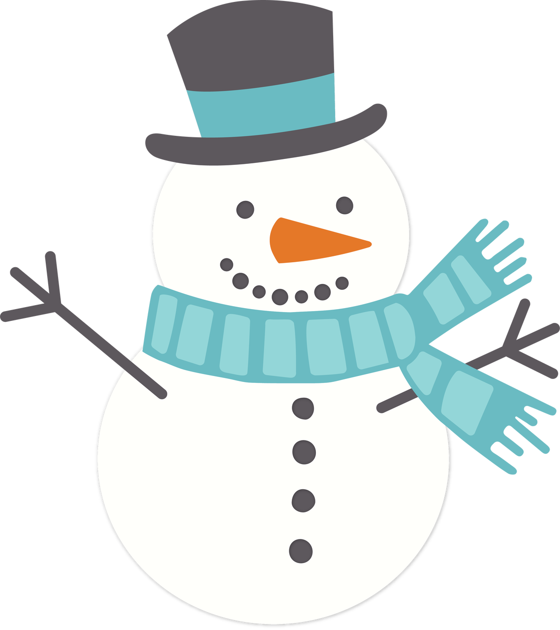 Snowman #4 SVG Cut File