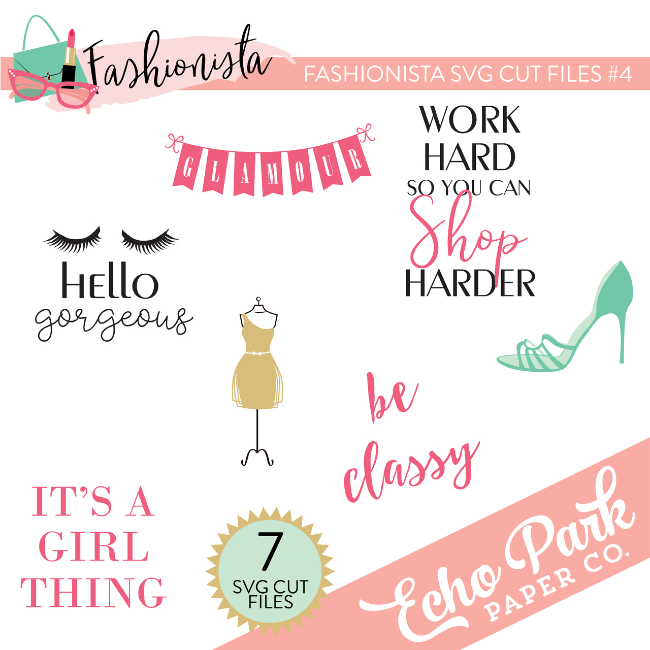 Fashionista SVG Cut Files #4