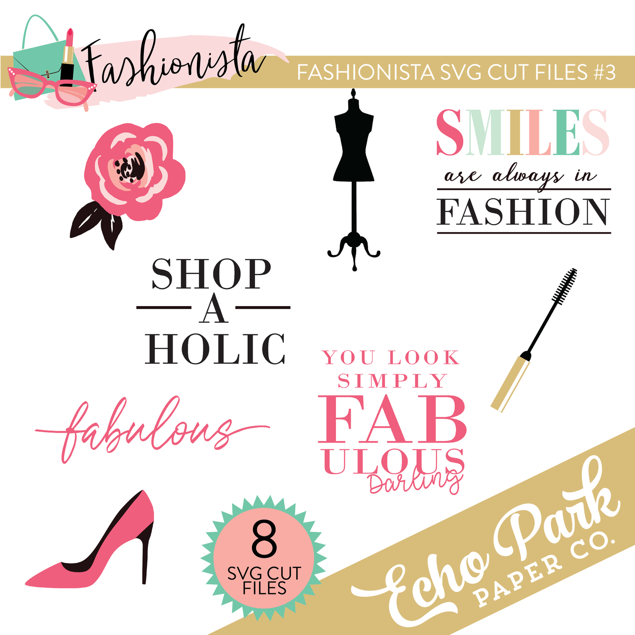 Fashionista SVG Cut Files #3