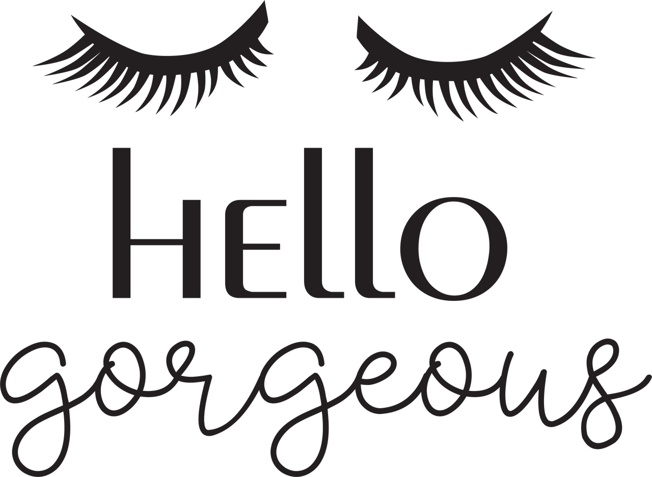 Download Hello Gorgeous #2 SVG Cut File - Snap Click Supply Co.