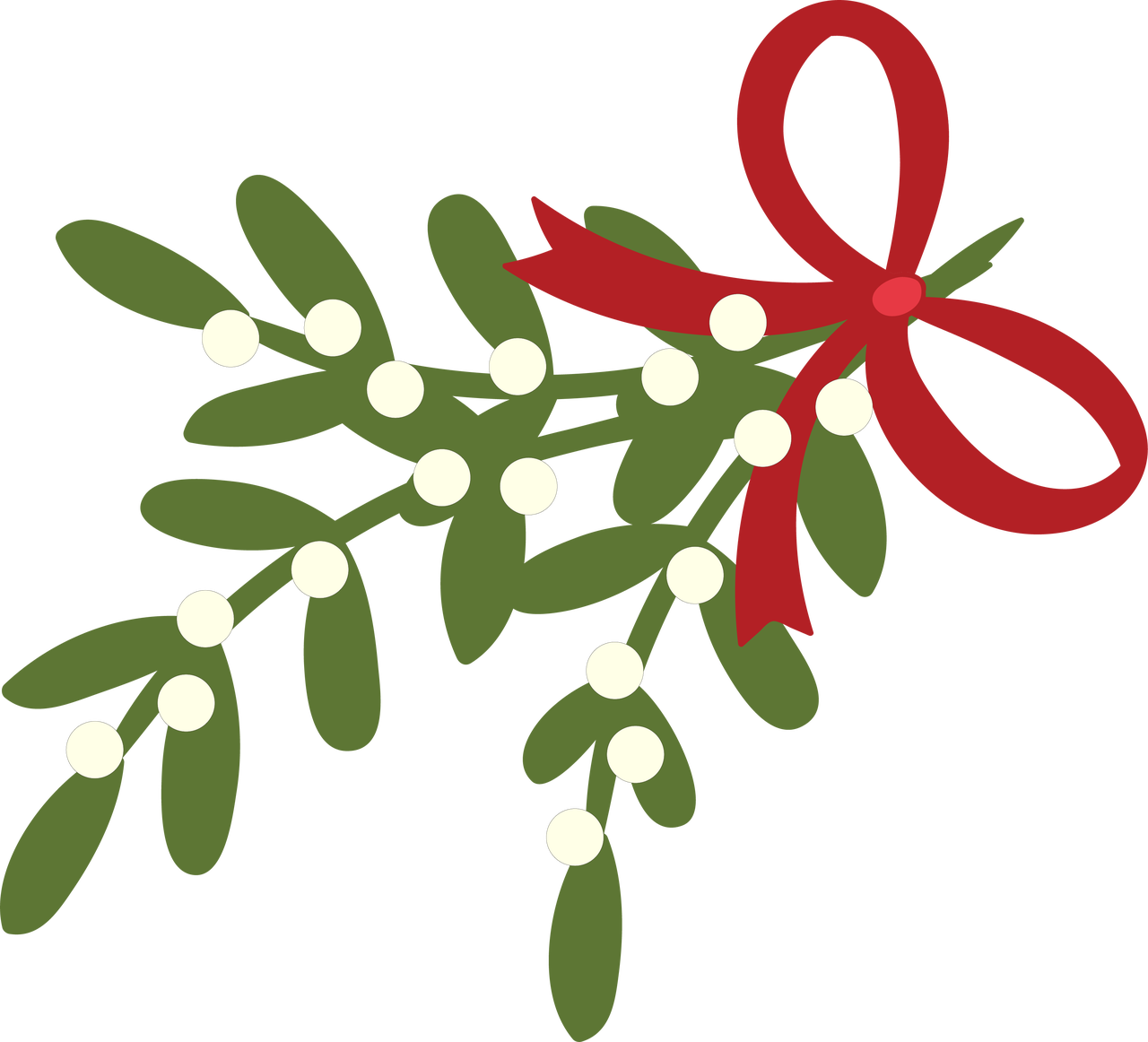 mistletoe silhouette vector