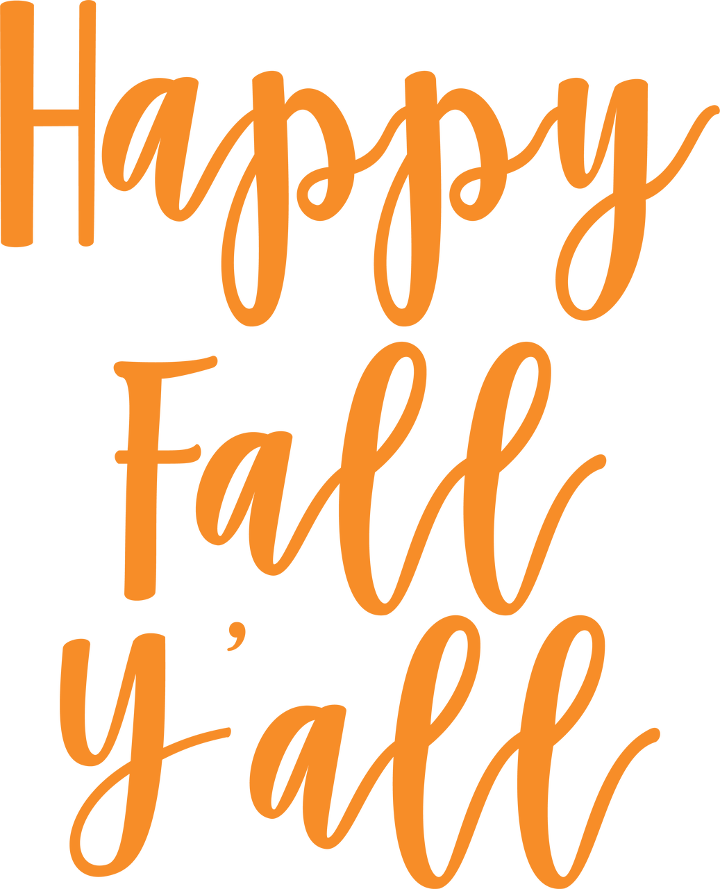 Happy Fall Y'all SVG Cut File