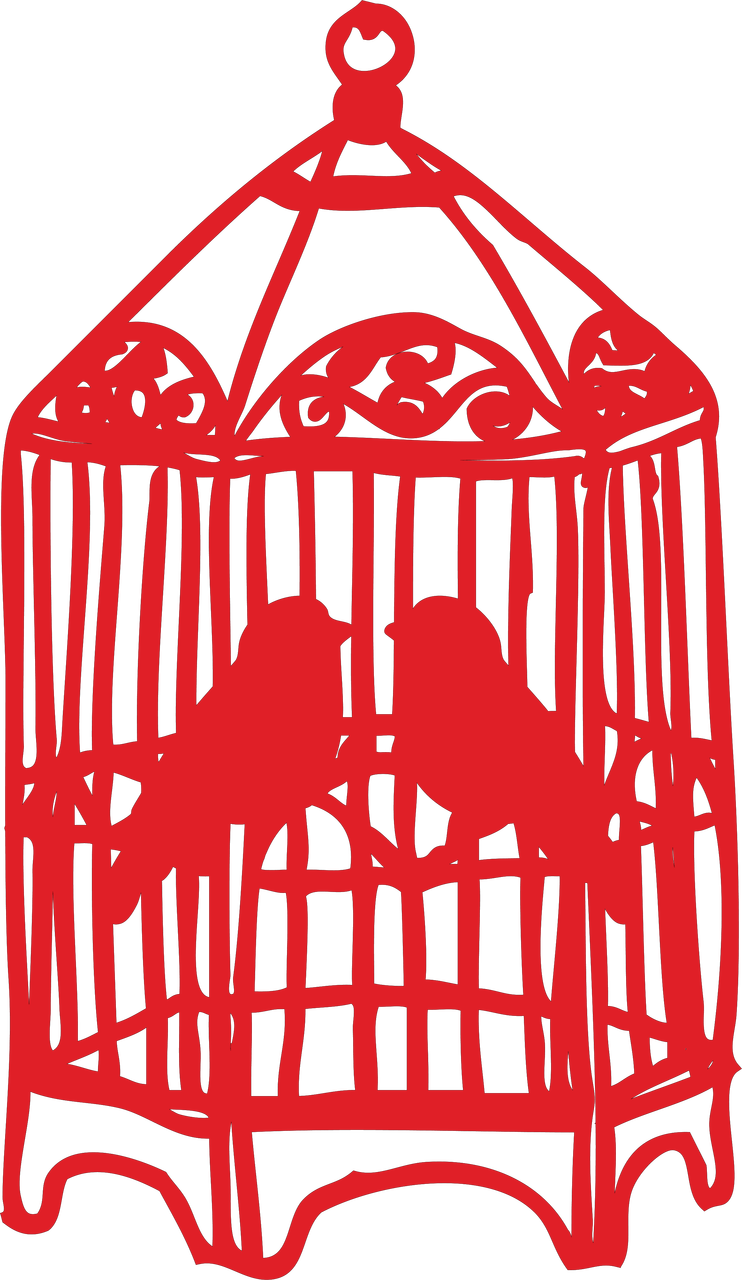Love Bird Cage SVG Cut File