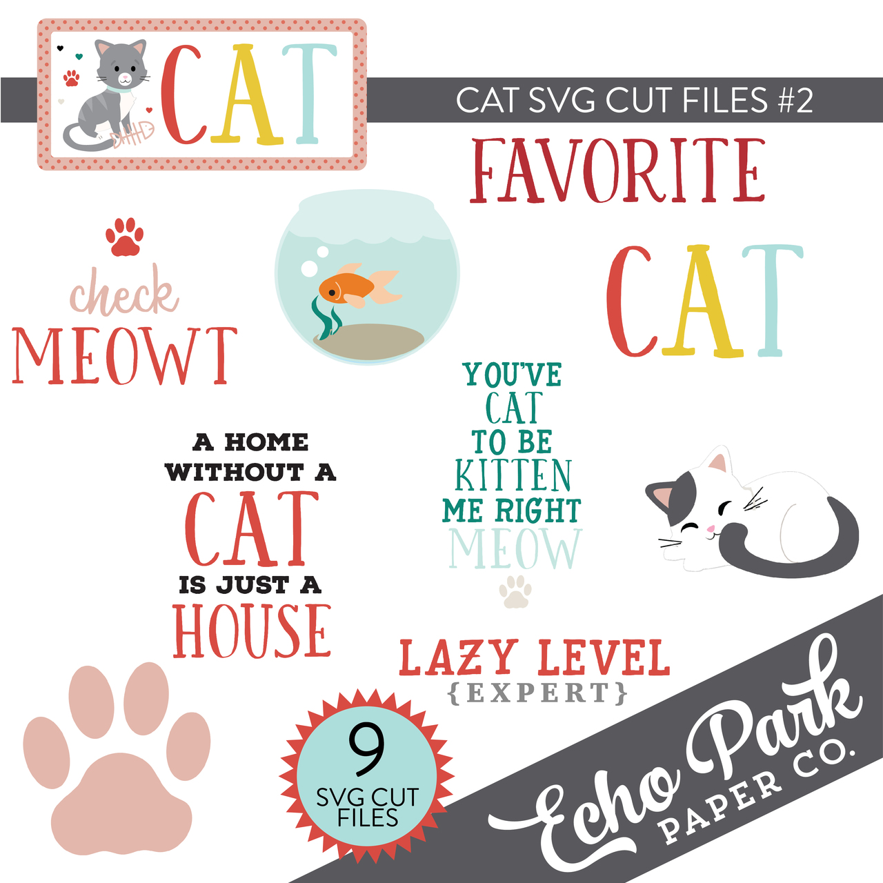 Cat SVG Cut Files #2