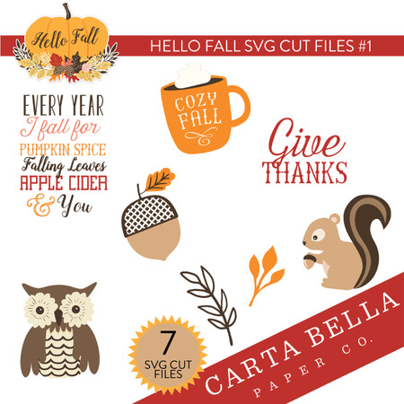 Hello Fall SVG Cut Files #1 - Snap Click Supply Co.