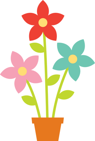 Flower Pot SVG Cut File - Snap Click Supply Co.