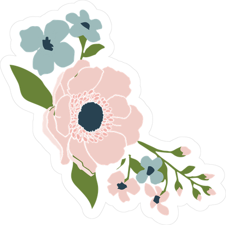 Wedding Flowers Print & Cut File - Snap Click Supply Co.