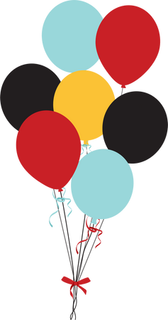 Bunch of Balloons SVG Cut File - Snap Click Supply Co.
