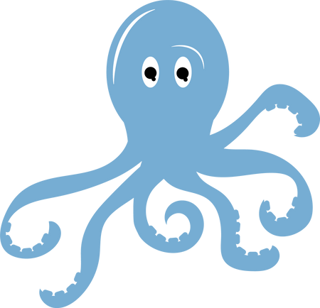 Deep Blue Sea Octopus SVG Cut File - Snap Click Supply Co.