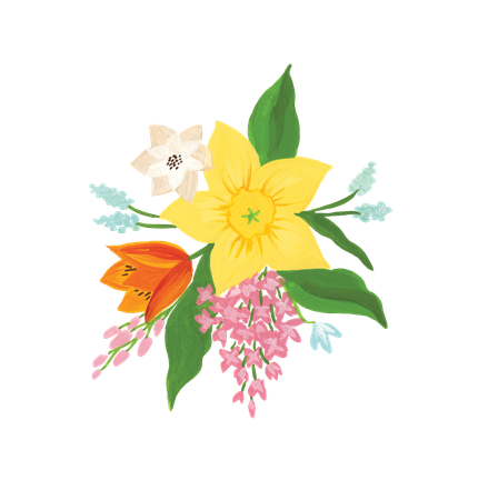 I Love Spring - Flowers Print & Cut File - Snap Click Supply Co.