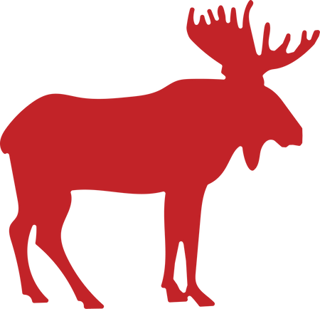 Red Moose SVG Cut File - Snap Click Supply Co.
