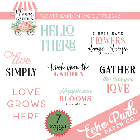 Flower Garden Group SVG Cut Files #2 - Snap Click Supply Co.