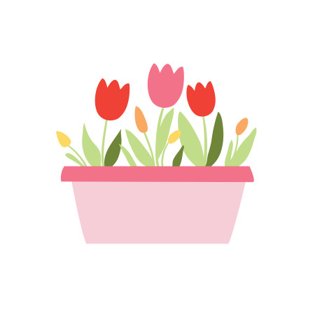 Flower Planter SVG Cut File - Snap Click Supply Co.