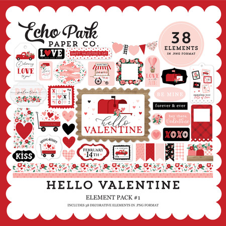 Hello Valentine Paper Pack #2 - Snap Click Supply Co.