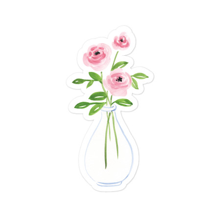 Rose Vase Print And Cut File - Snap Click Supply Co.