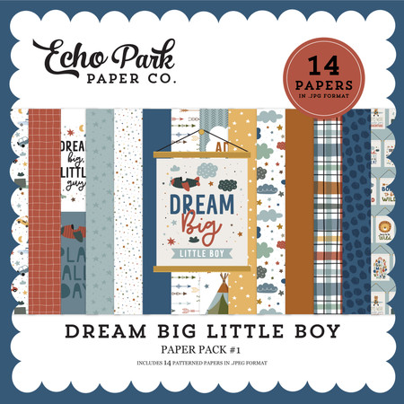 Dream Big Little Boy Paper Pack #1 - Snap Click Supply Co.