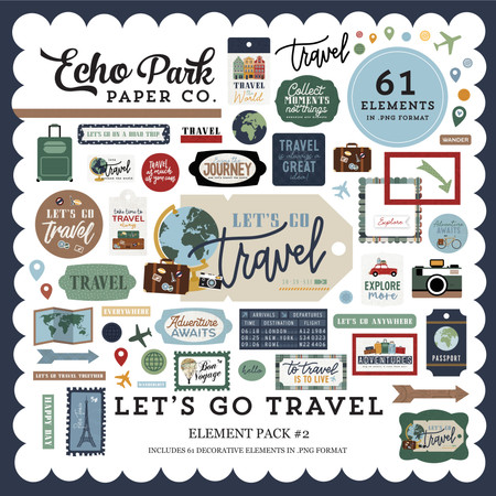 Let's Go Travel Paper Pack #2 - Snap Click Supply Co.