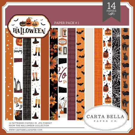 Halloween scrapbook paper pack