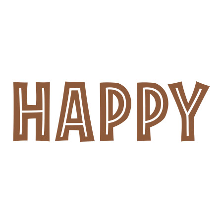Happy 1 SVG Cut File - Snap Click Supply Co.