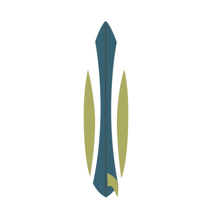 Surfboard 2 SVG Cut File - Snap Click Supply Co.