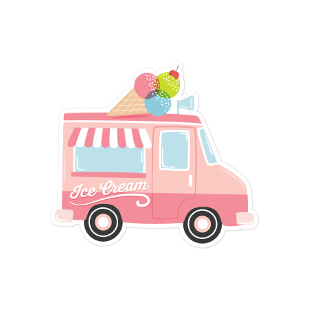 Ice Cream Truck Print &amp; Cut File - Snap Click Supply Co.