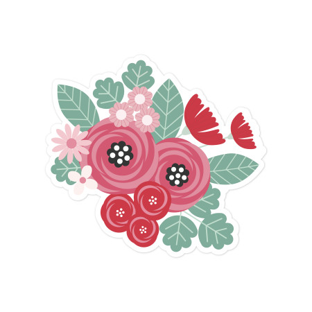 Valentine Flower Bundle Print and Cut File - Snap Click Supply Co.