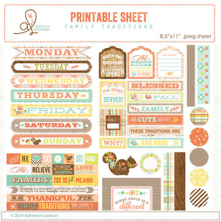 Printable Family Traditions no.3 - Snap Click Supply Co.